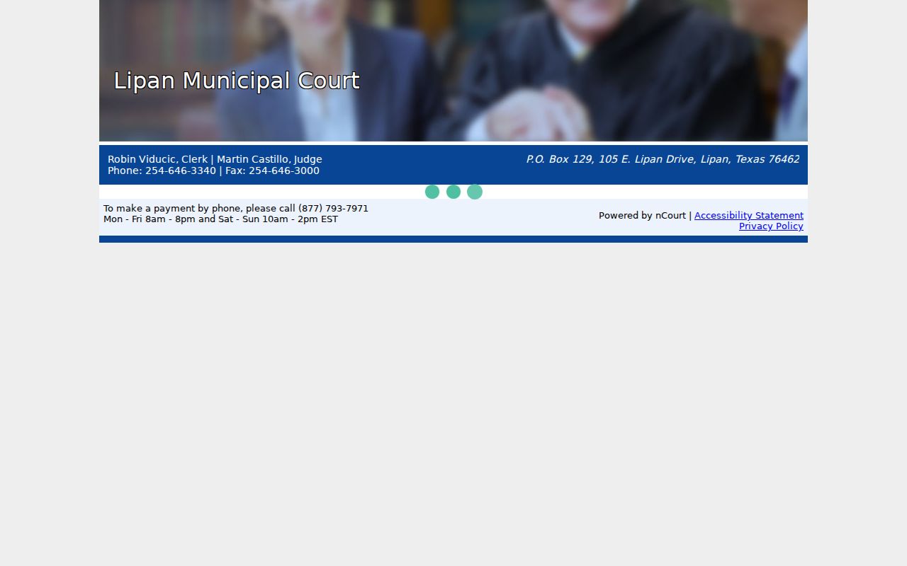 Lipan court docket Lipan municipal citation payment form