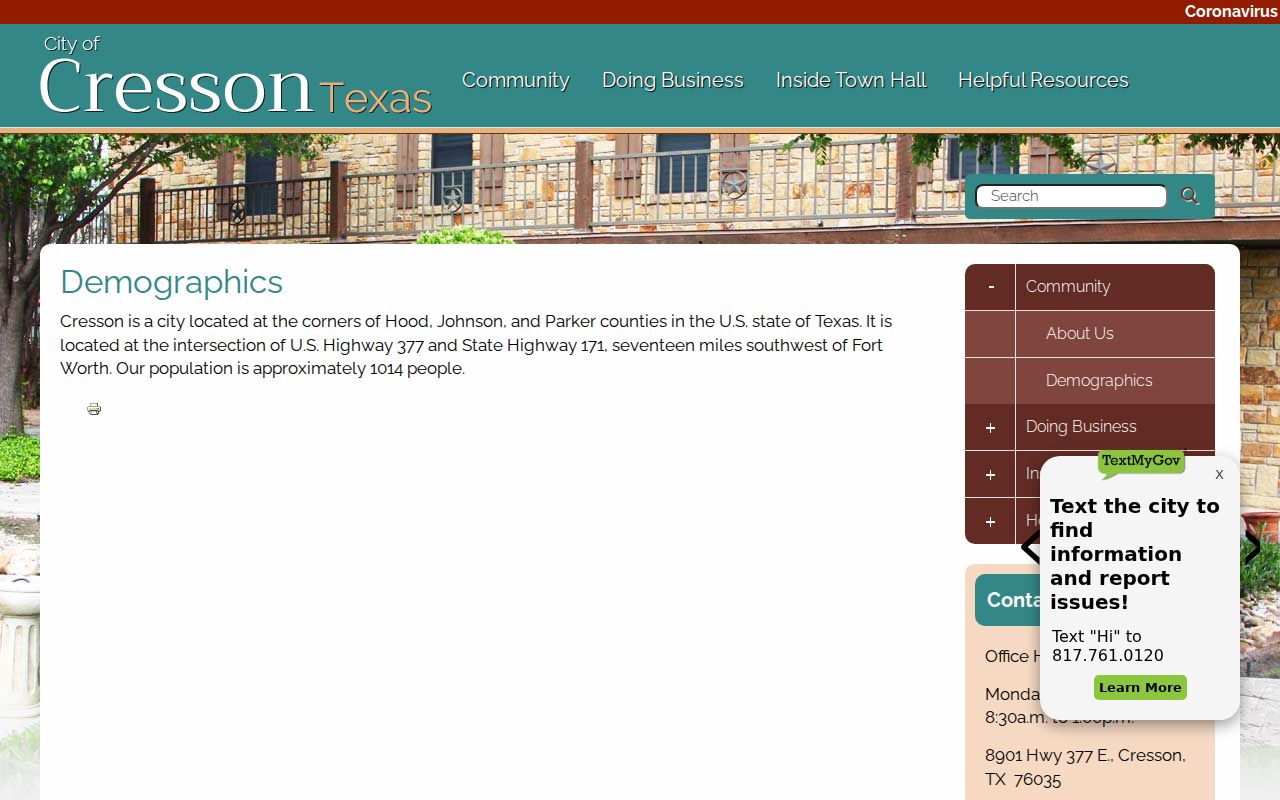 Cresson court docket civic profile source